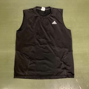 adidas アディダス ノースリーブ トップス タンクトップ 野球　バスケット　ブラック メンズ　サイズXL