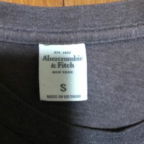 アバクロンビーアンドフィッチ Abercrombie&Fitch 半袖Tシャツ メンズ サイズS グレー 大きめの画像3