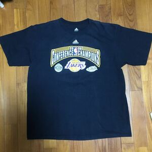 アディダス社製　adidas 半袖Tシャツ　NBA ロサンゼルスレイカーズ　サイズL 大きめ　黒