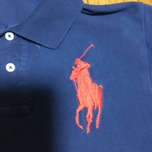 POLO RALPH LAUREN ポロラルフローレン 半袖 ポロシャツ ビッグポニー メンズ サイズ14-16L メンズMくらい ネイビーの画像3