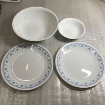 CORELLE コレール モーニングブルー プレート 洋食器 食器 大皿 中皿 深皿 平皿 4点セット 中古品_画像1