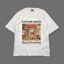 BIGプリント◆CAPTAIN SANTA キャプテンサンタ 半袖 Tシャツ カットソー Mサイズ /メンズ ジョイマークデザイン 日本製/白 ホワイト_画像1