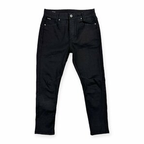 G-STAR RAW ジースターロゥ D-STAQ MID BOY SLIM ストレッチ ブラックデニム パンツ ジーパン ジーンズ W27 / 黒 ジップフライの画像1