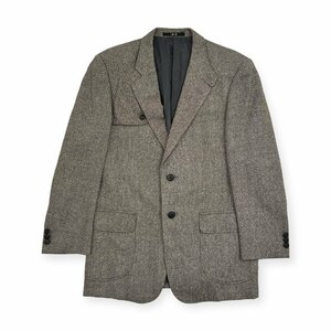 シルク混◆DAKS ダックス ウール テーラードジャケット サイズ94A6/グレー系/メンズ 紳士 バスケットボタン風 絹