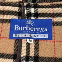 裏ノバチェック◆Burberrys BLUE LABEL バーバリー ブルーレーベル ロング ダッフルコート 38 / ボルドー系 C-TK83_画像7