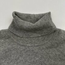 カシミヤ100%◆UNIQLO ユニクロ タートルネック カシミアウール 半袖 ニット セーター XLサイズ/グレー系/レディース/O-15_画像4