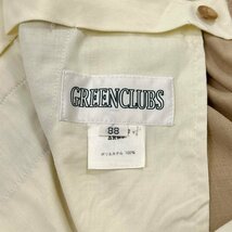 GREENCLUBS グリーンクラブ ロゴ刺繍入り ストライプ調 スラックスパンツ ボトムス サイズ 88 /メンズ ライカ /ベージュ系_画像5