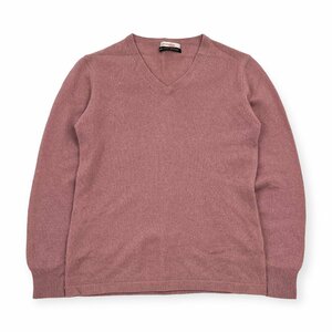 ピュアカシミヤ100％◆Josephin pure cashmere カシミアウール ニット セーター Vネック M/くすみピンク/レディース