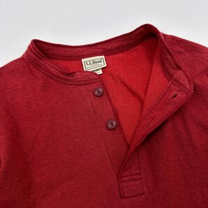 カナダ製 L.L.Bean エルエルビーン ダブルフェイス ヘンリーネック 長袖Tシャツ S /メンズ/アウトドア/古着/ビンテージ/猫目ボタンの画像3