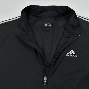 adidas golf アディダスゴルフ ハーフジップ 裏メッシュ 半袖 ウインドブレーカー ジャケット L/黒/ブラック/メンズ/スポーツの画像4