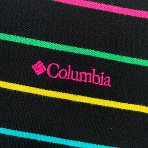 Columbia コロンビア ネオンボーダー 半袖 ポロシャツ Sサイズ / 黒 ブラック メンズ アウトドア 古着の画像4