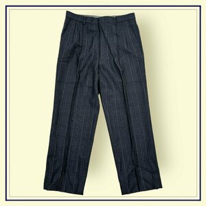 お洒落チェック柄◆RIKA ライカ タック スラックス パンツ ボトムス サイズ 88/メンズ 紳士 日本製