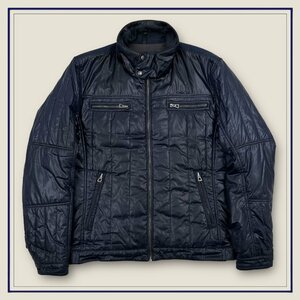 GEOX RESPIRA ジェオックス 中綿 キルティング ジャケット ジャンバー ブルゾン サイズ 50 (I) /メンズ/紺/ネイビー