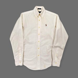 RALPH LAUREN ラルフローレン CLASSIC FIT BD ボタンダウン 長袖 コットン シャツ サイズ0/ホワイト/インパクト21