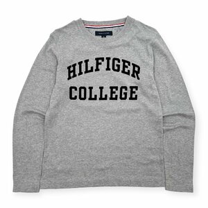 TOMMY HILFIGER トミーヒルフィガー フロッキープリント 長袖Tシャツ ロンT カットソー S /グレー/メンズ