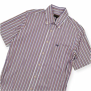 McGREGOR マックレガー ボタンダウン BD ストライプ 半袖シャツ ワイシャツ Mサイズ /マルチ/メンズ/紳士