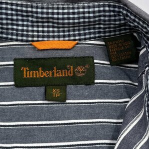 Timberland ティンバーランド ストライプ 長袖シャツ XS /グレー系/メンズ/古着/ビンテージの画像5