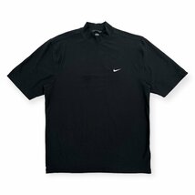 NIKE GOLF ナイキゴルフ DRI-FIT UV ハイネック ストレッチ ドライ 半袖シャツ Tシャツ Mサイズ /黒/ブラック/メンズ/スポーツ_画像1