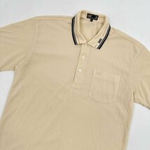 DAKS GOLF ダックスゴルフ 鹿の子 半袖 ポロシャツ M / ライトベージュ メンズ 日本製_画像2
