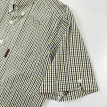 Ben Sherman ベンシャーマン Slim Fit イタリア製生地 チェック柄 ボタンダウン BD 半袖シャツ Sサイズ /マルチ/オーストラリア製_画像6