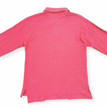 Polo by Ralph Lauren ポロラルフローレン 鹿の子 長袖 ポロシャツ Lサイズ / ピンク ビンテージ ナイガイ代理_画像9