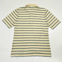 レア!!ビンテージ!! 70s 80s◆CHEMISE LACOSTE ラコステ ボーダー柄 文字ワニ 半袖 ポロシャツ サイズ3/クリーム系/メンズ_画像7