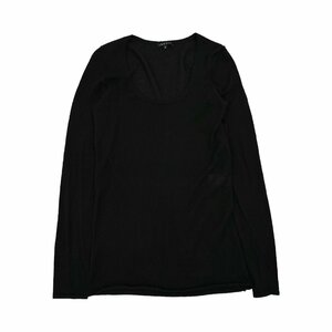 カシミヤ100%◆theory セオリー 長袖 ハイゲージ ニット セーター 薄手 シアー サイズ 2/ブラック 黒/レディース