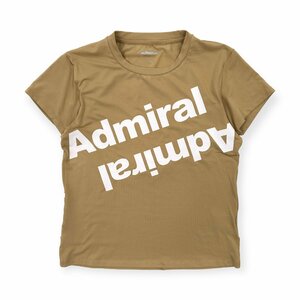 ADMIRAL アドミラル ATHLETICS プリントデザイン ストレッチ ドライ 半袖 Tシャツ L/レディース ベージュ系