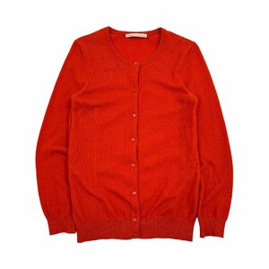 カシミヤ100%◆UNIQLO ユニクロ 長袖 ニット カーディガン カシミア Lサイズ /オレンジ系/レディース O-02