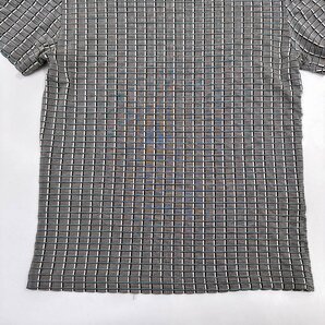 イタリア製◆LINO LEONELLI チェック柄 ストレッチ 半袖Tシャツ カットソー Mサイズ /D-TK1900/ビンテージの画像5