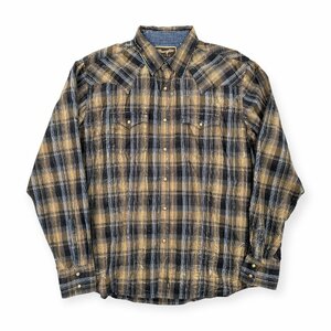 Wrangler ラングラー RETRO レトロシリーズ デザインチェック柄 ウエスタンシャツ 長袖シャツ サイズ XL /メンズ