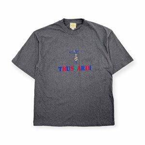 新品 未使用 タグ付き!!◆イタリア製◆TRUSSARDI maglie トラサルディ 半袖 Tシャツ カットソー Lサイズ /グレー メンズ