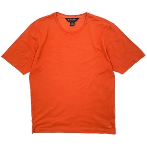 Brooks Brothers ブルックスブラザーズ 裾ロゴ入り 半袖Tシャツ カットソー Sサイズ / オレンジ メンズ 古着