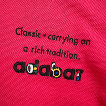 背面BIG刺繍◆adabat アダバット バイカラー 半袖 ポロシャツ サイズ 1 / ピンク ホワイト レディース スポーツ 日本製_画像6