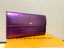 【1円〜】LOUIS VUITTON ルイヴィトン ヴェルニ ポルトフォイユ　サラ　モノグラム　長財布 正規品 男女兼用_画像1