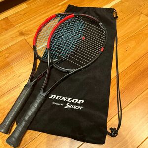 硬式テニスラケット ダンロップ CX200 LS G２　290g 中古　２本セット ラケットケース　１枚