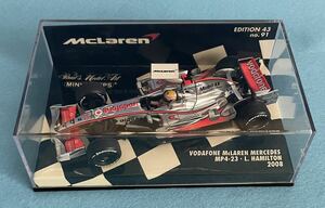 ミニチャンプス 1/43 VODAFONE McLAREN MERCEDES MP4・23・L.HAMILTON 2008