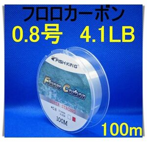 フロロカーボン　0.8号　(4.1LB) 100m 釣り糸　ライン リーダー