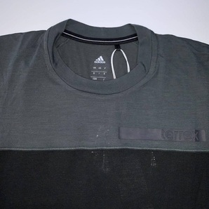 アディダス Ｍ テレックス SOLO ショートスリーブ Tシャツ 定価7689円 アウトドア TERREX 半袖 ブラック グリーンの画像2