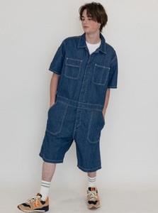 リーバイス M デニム ショート オールインワン 定価13200円 つなぎ ジャンプスーツ LEVI'S BIGE