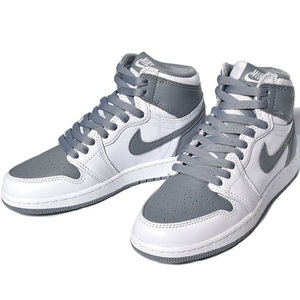  Nike 23.5cm air Jordan 1 retro high OG GS regular price 14300 jpy gray white JORDAN HIGH Stealth (US:5Y)