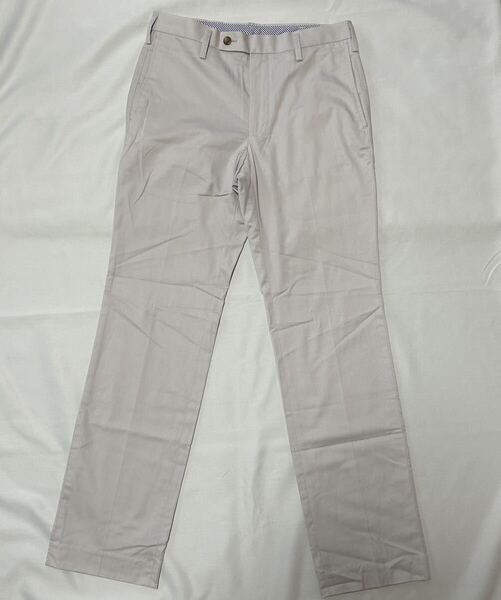 美品 パンツ ユニクロ スラックス ボトムス ベージュ ホワイト Lサイズ W73