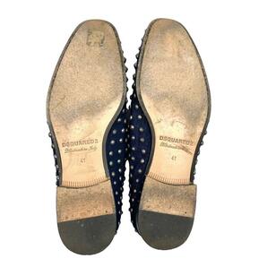 【美品 入手困難品】DSQUARED2 ディースクエアード ローファー シューズ 靴 デニム スタッズ ブルー 青 付属品完備 26㎝ 41表記 メンズ の画像8