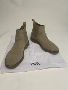 ZARA ザラ サイドゴア ブーツ 43(ー日本サイ27cm) メンズ 靴 boots ベージュブーツ