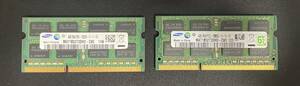 SAMSUNG PC3-12800S DDR3 1600MHz ノートPC用 メモリ4GB×2枚（8GB）