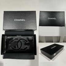 CHANEL シャネル ココマーク 二つ折り財布 ウォレット エナメル ガマ口 長財布 ブラック 箱付き_画像10