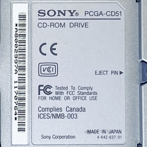 【ジャンク】CD-ROMドライブ SONY PCGA-CD51 SN(A8002997A11770764) ID(495)の画像7
