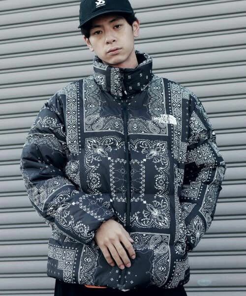 NOVELTY LOFTY DOWN JACKET ノベルティー ロフティー ダウンジャケット バンダナ柄