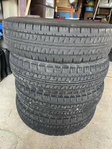 【送料無料】ダンロップ 195/80R15 107/105L LT エナセーブ VAN01 2021年製以降 中古 4本　バリ山S4