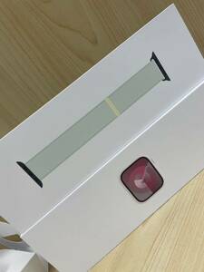 (679) new goods unused Apple Watch Series9 41mm GPS MR9N3J/A A2978 pink aluminium case MW4M3FE/A soft mint sport loop 